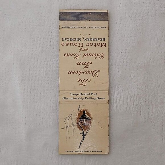 Vintage Matchbook Cover Dearborn Inn and Edward’s Tavern Dearborn MI Michigan - Picture 4 of 5